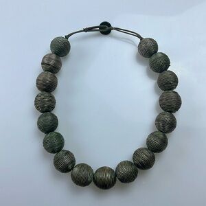 Beautiful Green Woven Beads Necklace N260-61